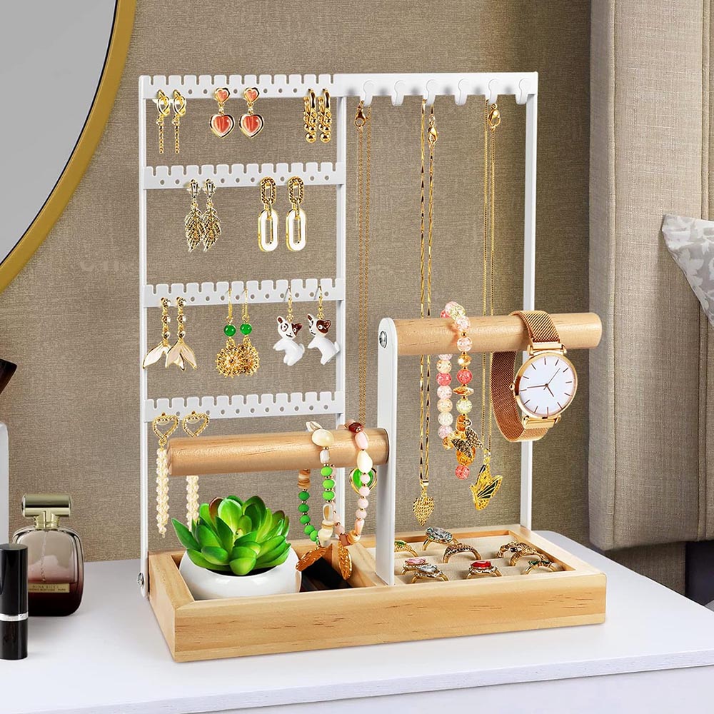 Desktop Jewelry Organizer Jewelry Stand With Ring And Bracelet Holder