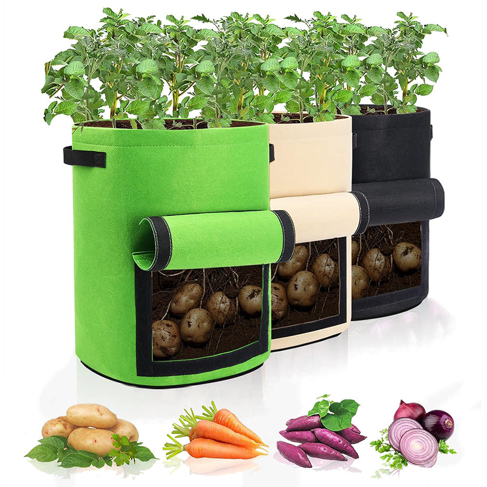 10 Gallon Potato Grow Container with Side Window - Available in 2 Quantity and 3 Colors