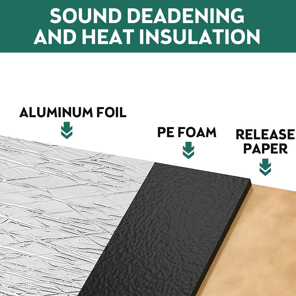 Heat Sound Deadening Insulation Mat Deadener Pad Car Auto Shield Cover - Available in 3 Sizes