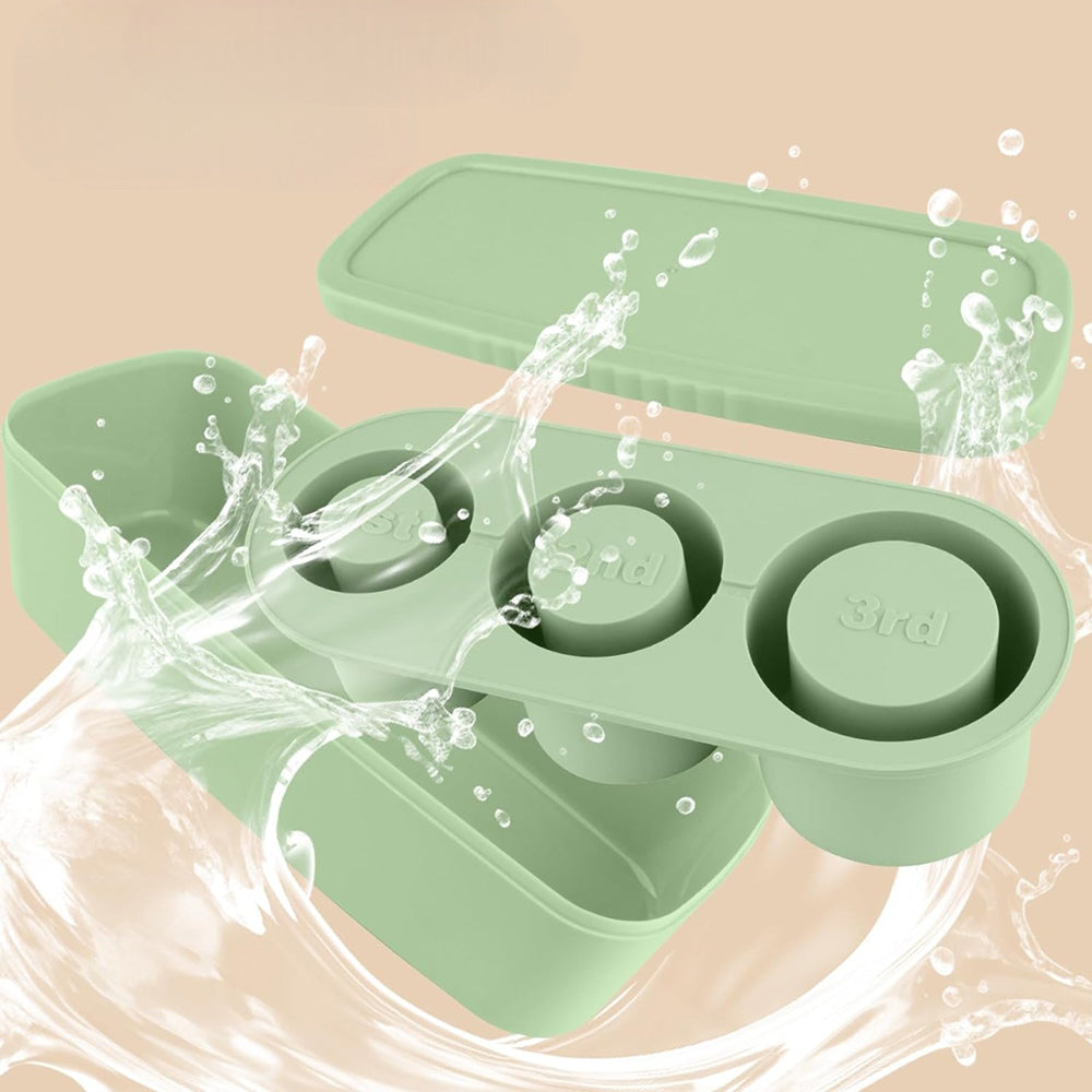 3 Grid Silicon Ice Cube Tray with Lid for 20-40 oz Stanley Cup