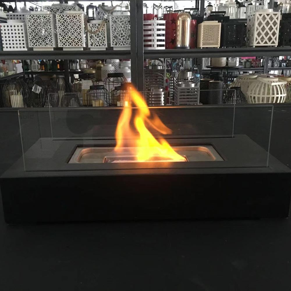 Indoor Outdoor Tabletop Rectangular Alcohol Fireplace