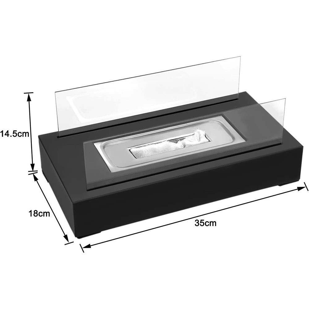 Indoor Outdoor Tabletop Rectangular Alcohol Fireplace