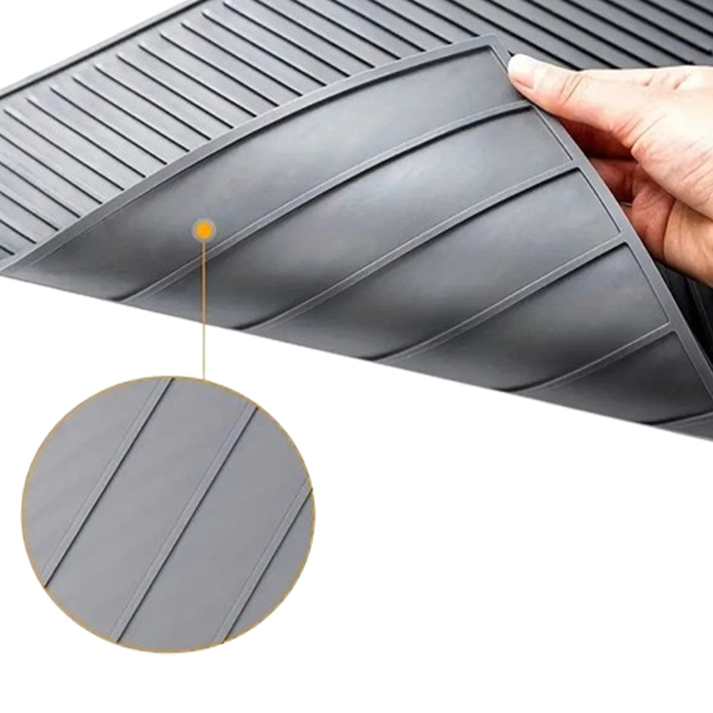 Silicon Dish Drying Mat with Drain Lip in 3 Sizes