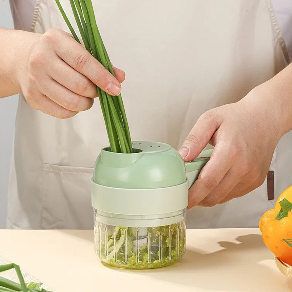 Wireless 4-in-1 Vegetable Cutter & Grinder