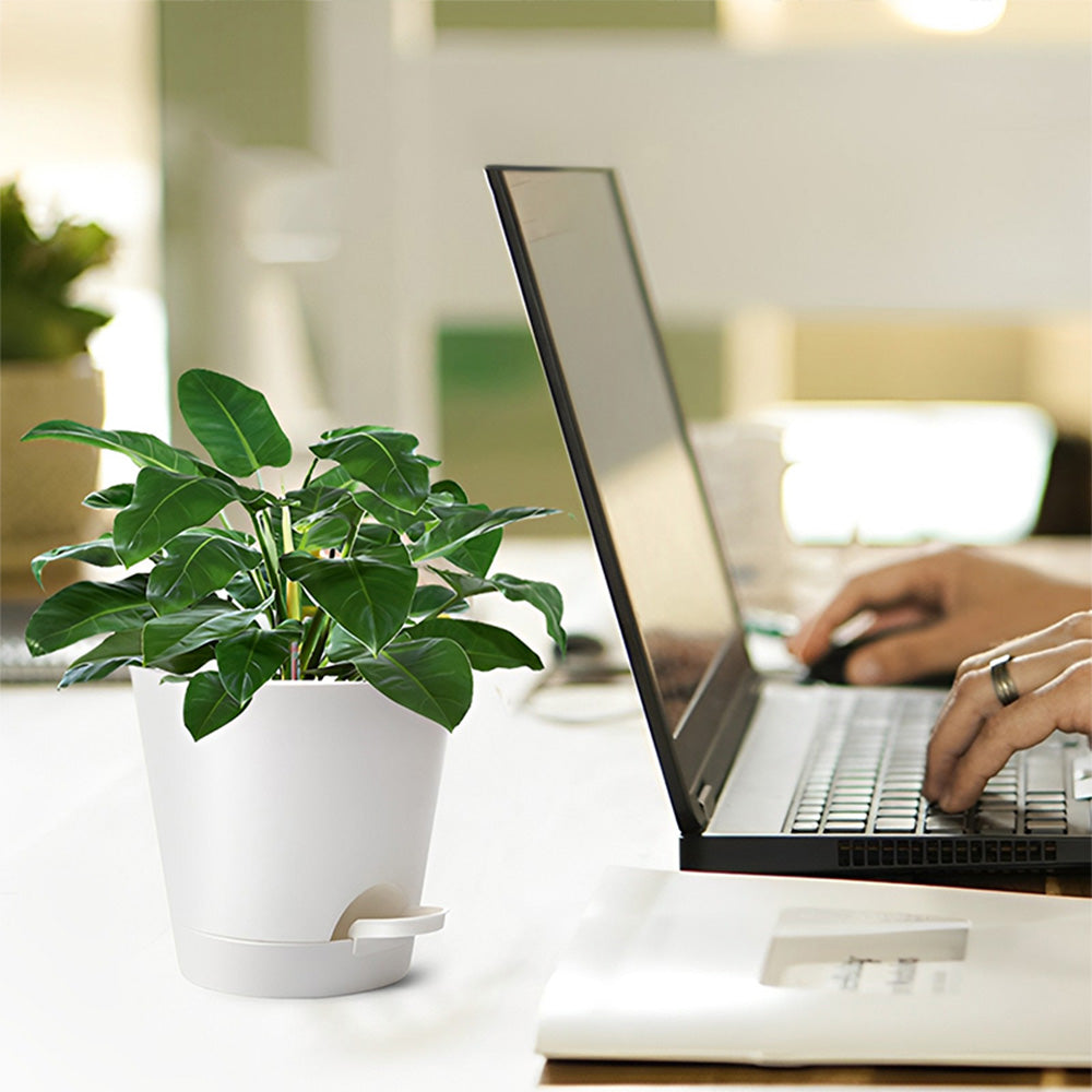 GREENHAVEN Self Watering Planters with Drainage Hole - Set of 5