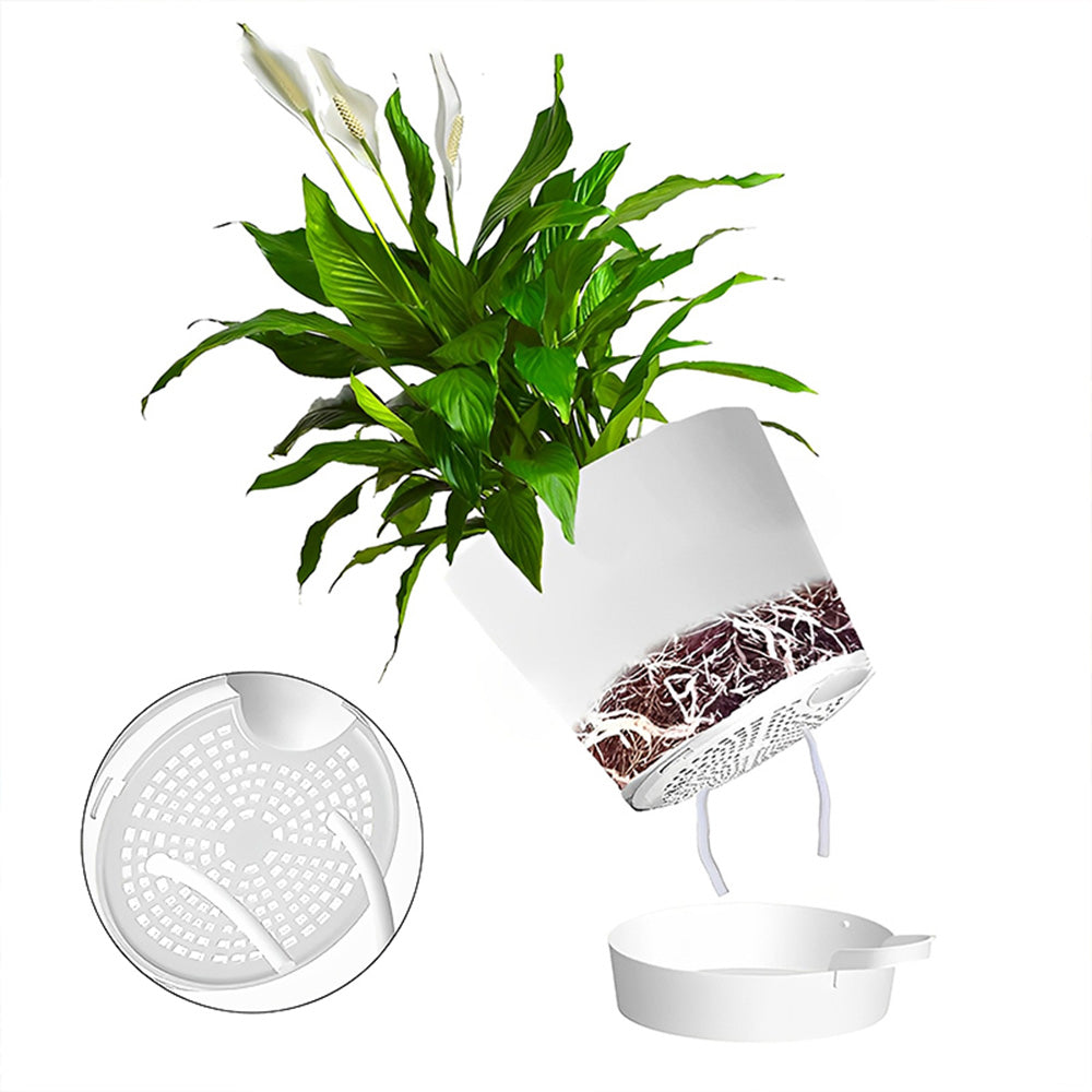 GREENHAVEN Self Watering Planters with Drainage Hole - Set of 5