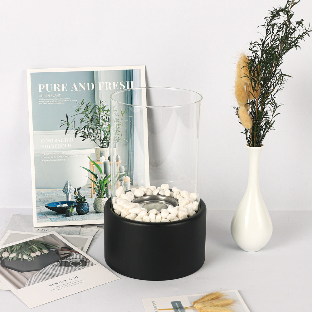 Indoor Outdoor Tabletop Rectangular Alcohol Fireplace