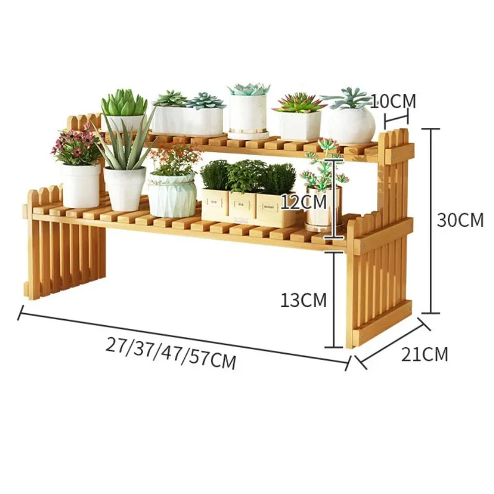 Plant-Inspired Multi-Level Storage Rack for Indoor or Balcony Areas