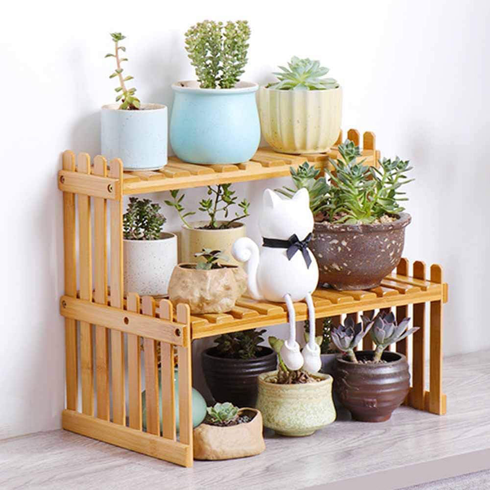 Plant-Inspired Multi-Level Storage Rack for Indoor or Balcony Areas