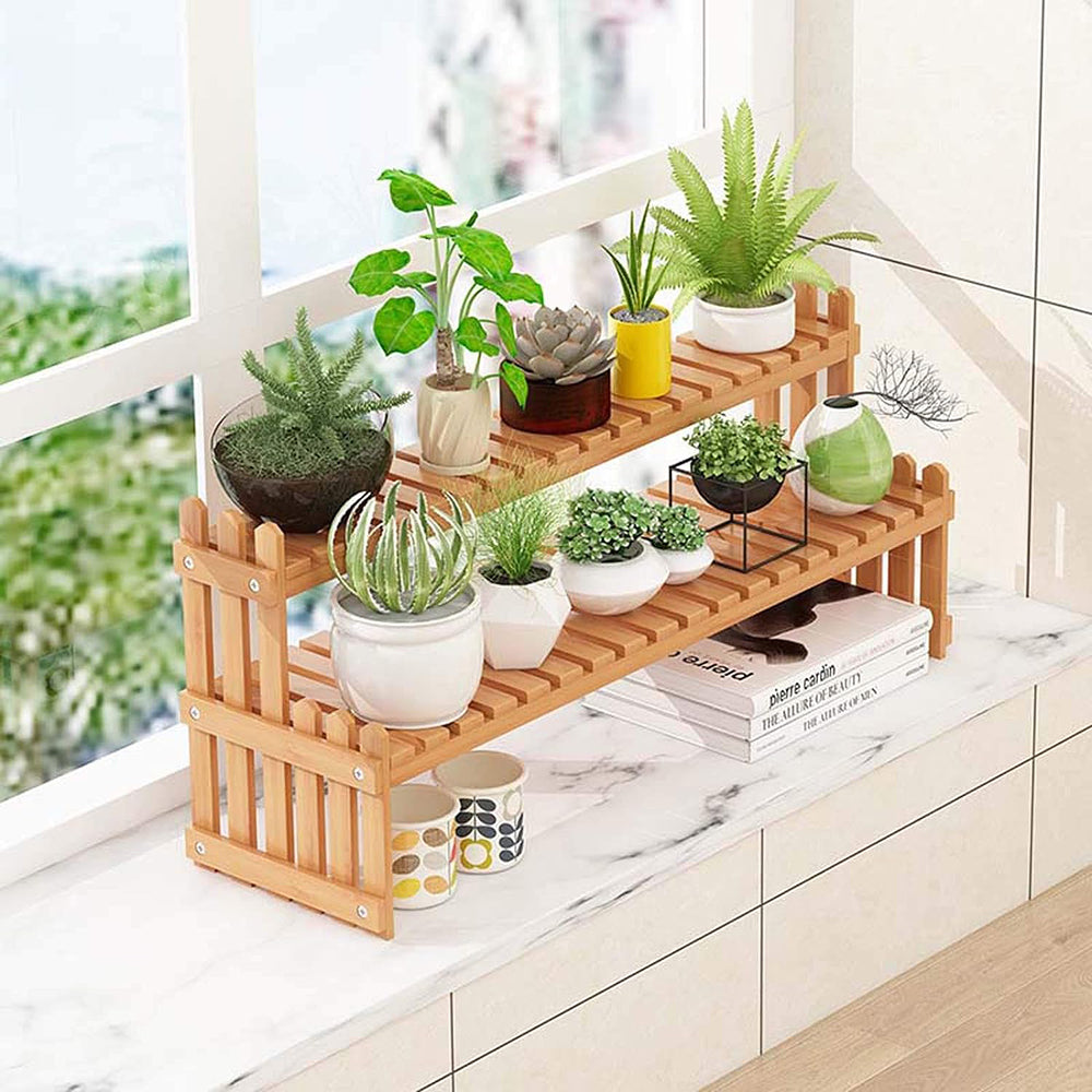 Plant-Inspired Multi-Level Storage Rack for Indoor or Balcony Areas