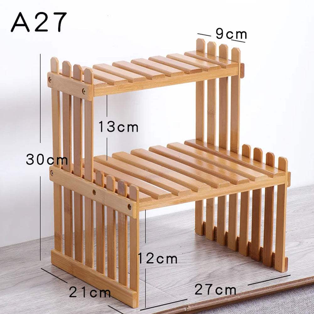 Plant-Inspired Multi-Level Storage Rack for Indoor or Balcony Areas