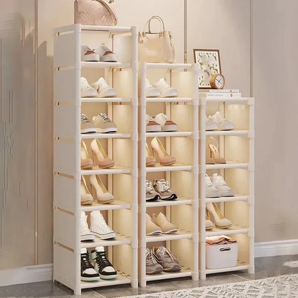 Adjustable Stackable Shoe Organizer Rack for Wall Corner