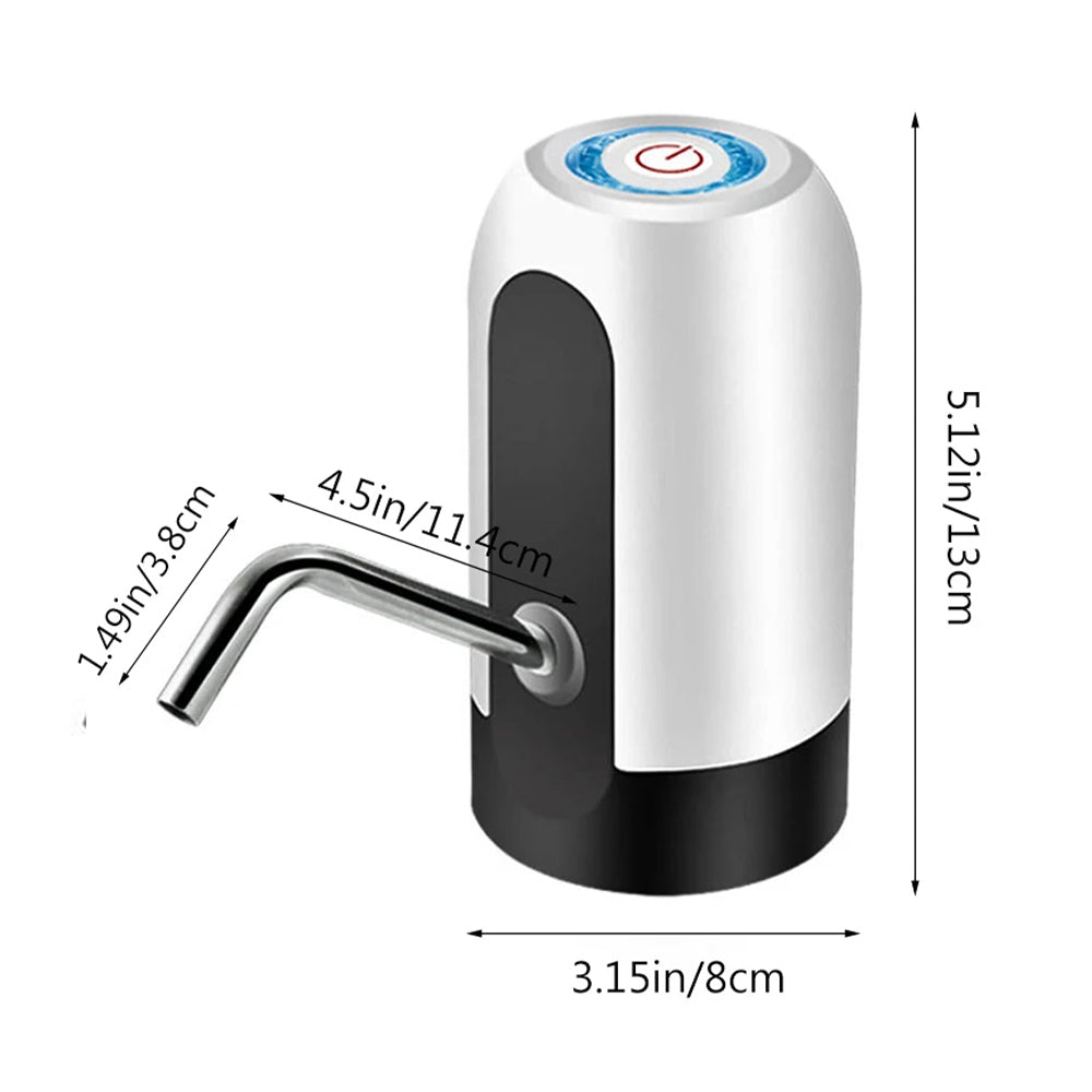 Electric Water Dispenser Pump for 5 Gallon Bottles - USB Rechargeable
