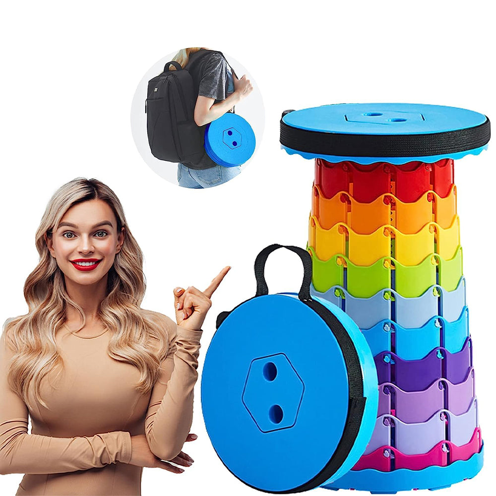 Portable Folding Telescopic Stool for Camping Fishing and Hiking