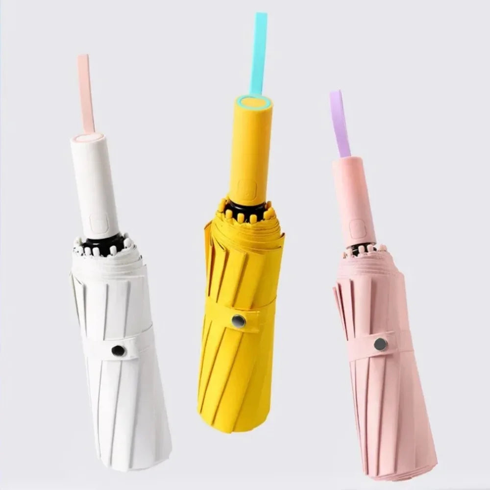 72 Bone Sunshade UV Protection Reverse Automatic Folding Umbrella