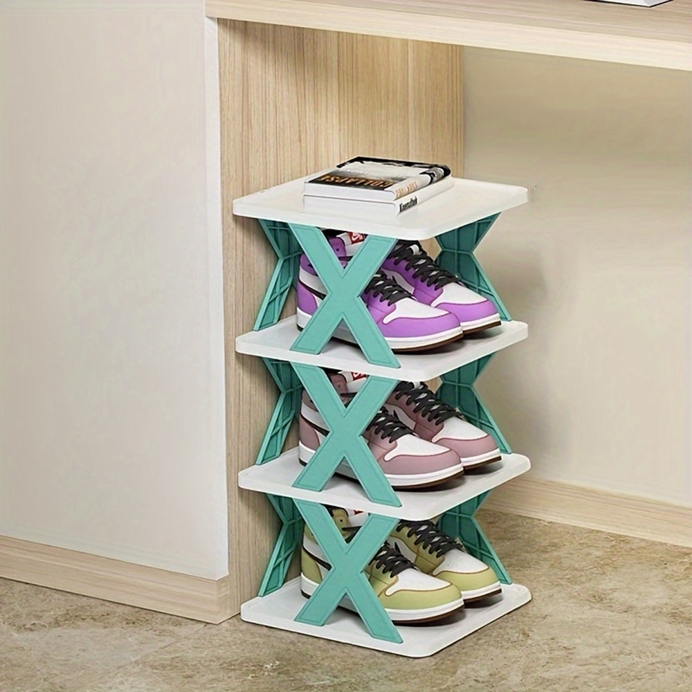 Space-Saving Multilayer Shoe Storage Rack Organizer with Detachable Shelves