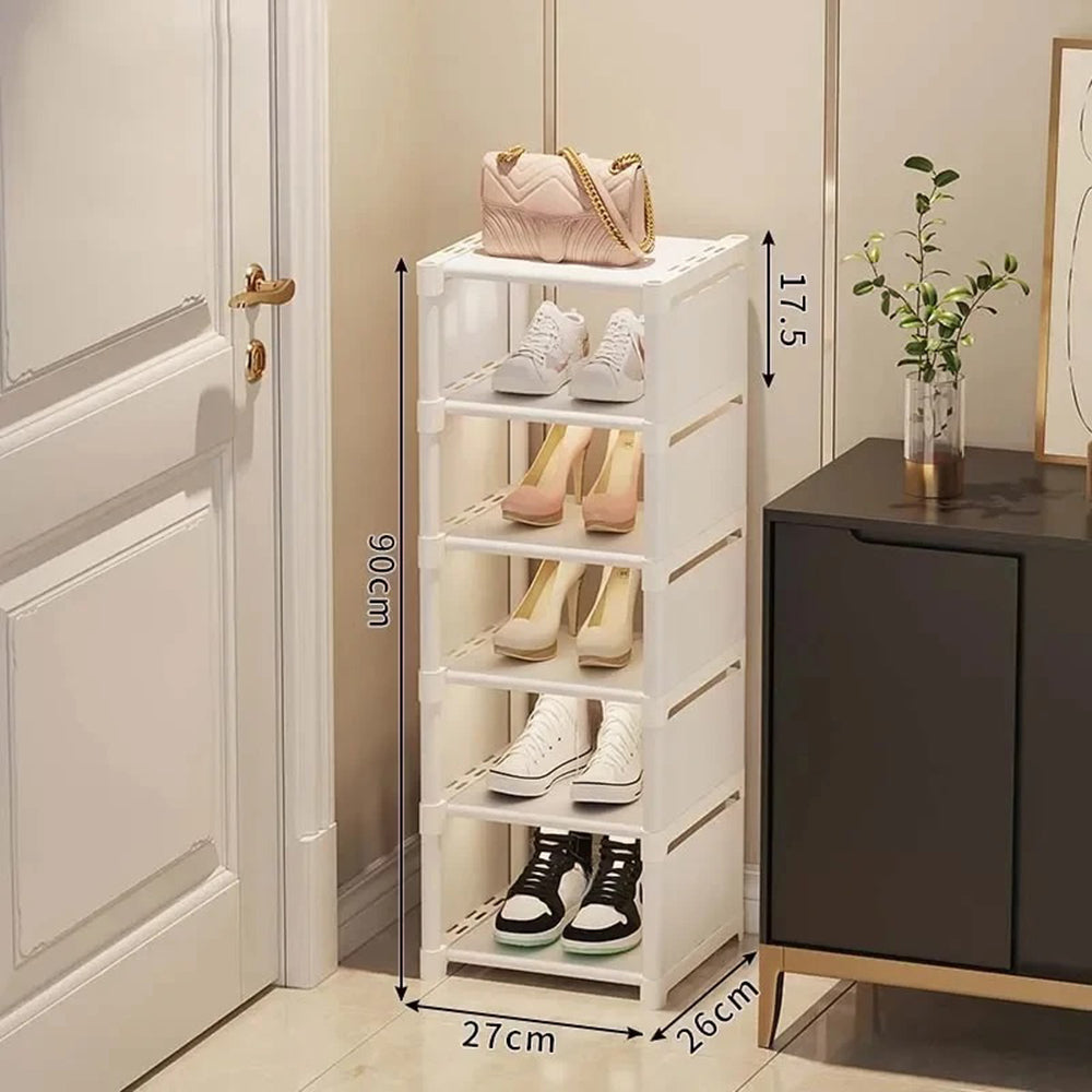 Adjustable Stackable Shoe Organizer Rack for Wall Corner