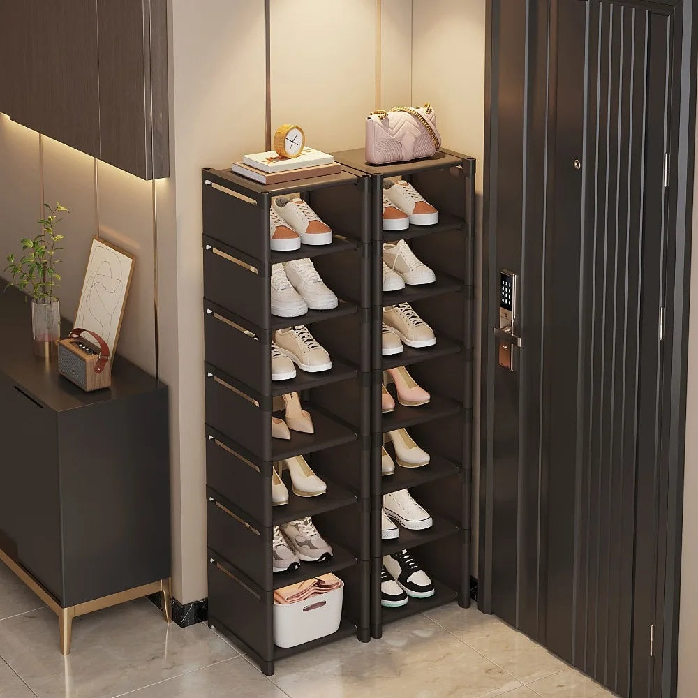 Adjustable Stackable Shoe Organizer Rack for Wall Corner