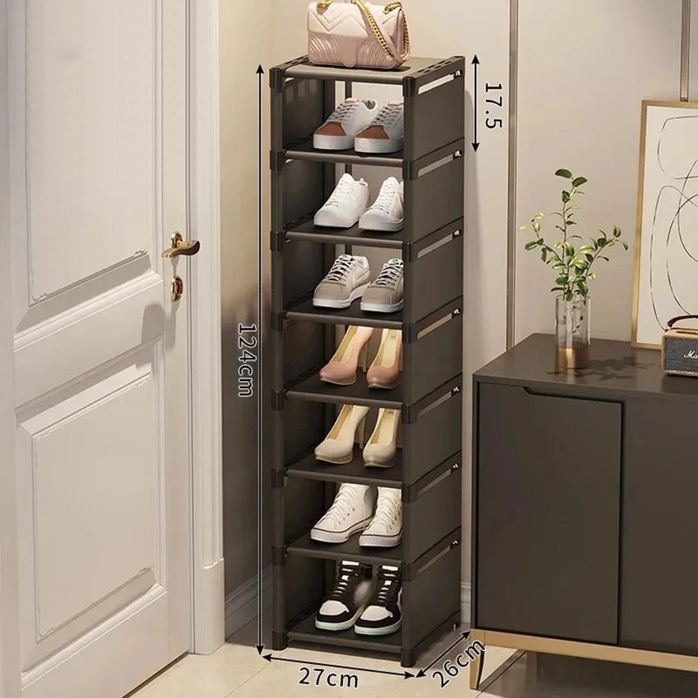 Adjustable Stackable Shoe Organizer Rack for Wall Corner