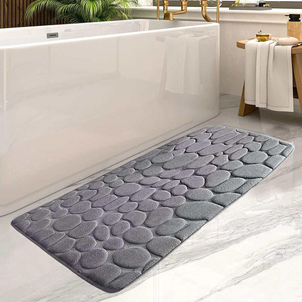 Ultra Absorbent Long Bathroom Floor Mat Anti-Slip Bathtub Rug for Home Decoration