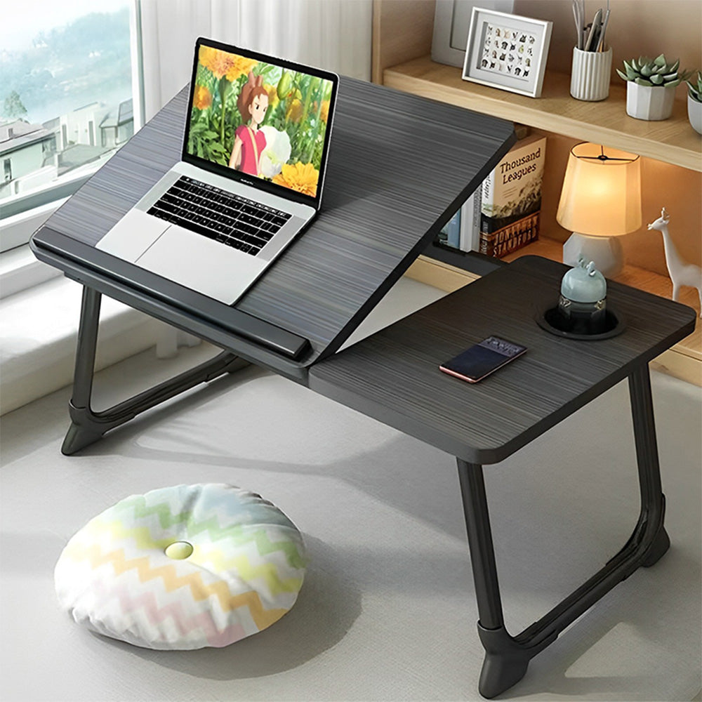 COMFEYA Adjustable Laptop Desk for Bed or Couch - Ergonomic Lap Desk with Cup Holder