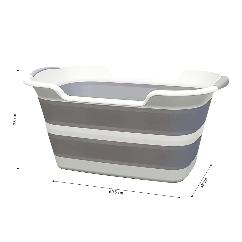 PupLily Collapsible Pet Bathtub – Foldable Wash Tub with Drain, 60.5×38×28cm