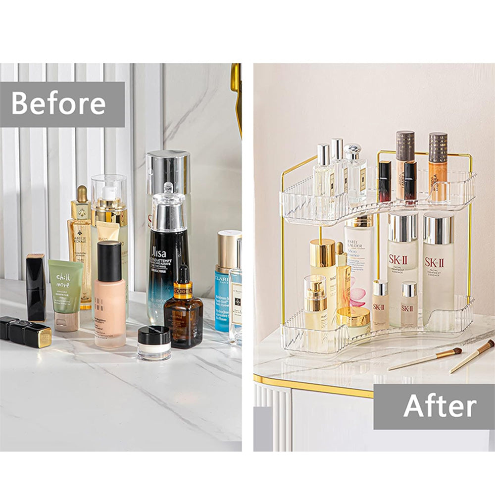 STORFEX 2-Tier Corner Bathroom Counter Organizer