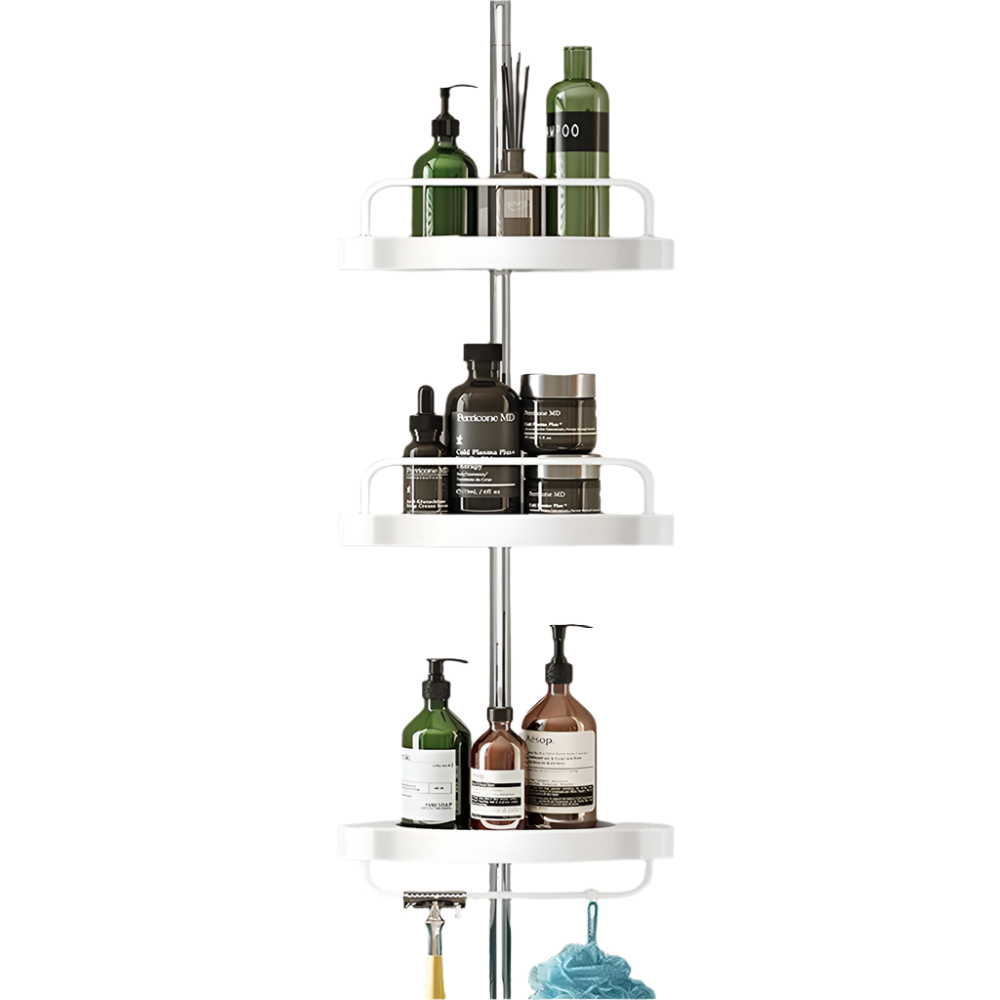 Space-Saving 4-Layer Shower Bathroom Shelf