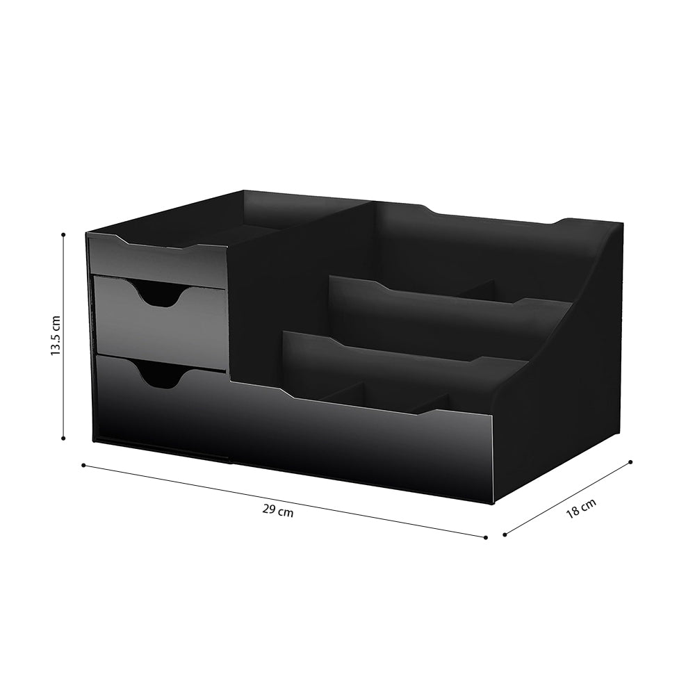STORFEX Uncluttered Designs Large Black Vanity Organizer