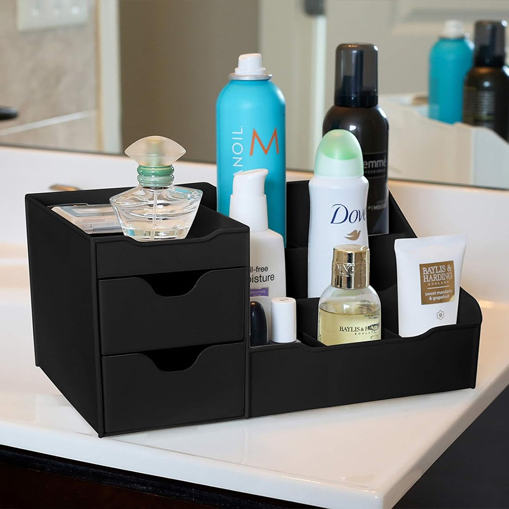 STORFEX Uncluttered Designs Large Black Vanity Organizer