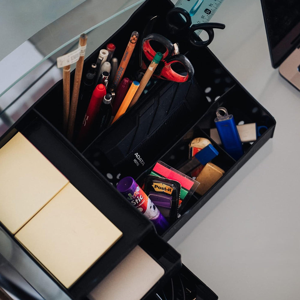 STORFEX Uncluttered Designs Large Black Vanity Organizer