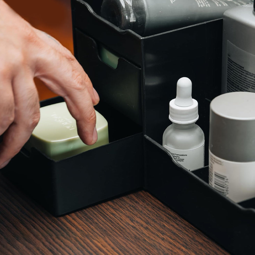 STORFEX Uncluttered Designs Large Black Vanity Organizer