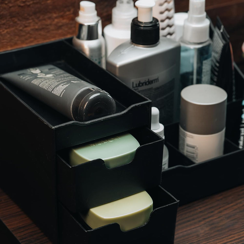 STORFEX Uncluttered Designs Large Black Vanity Organizer