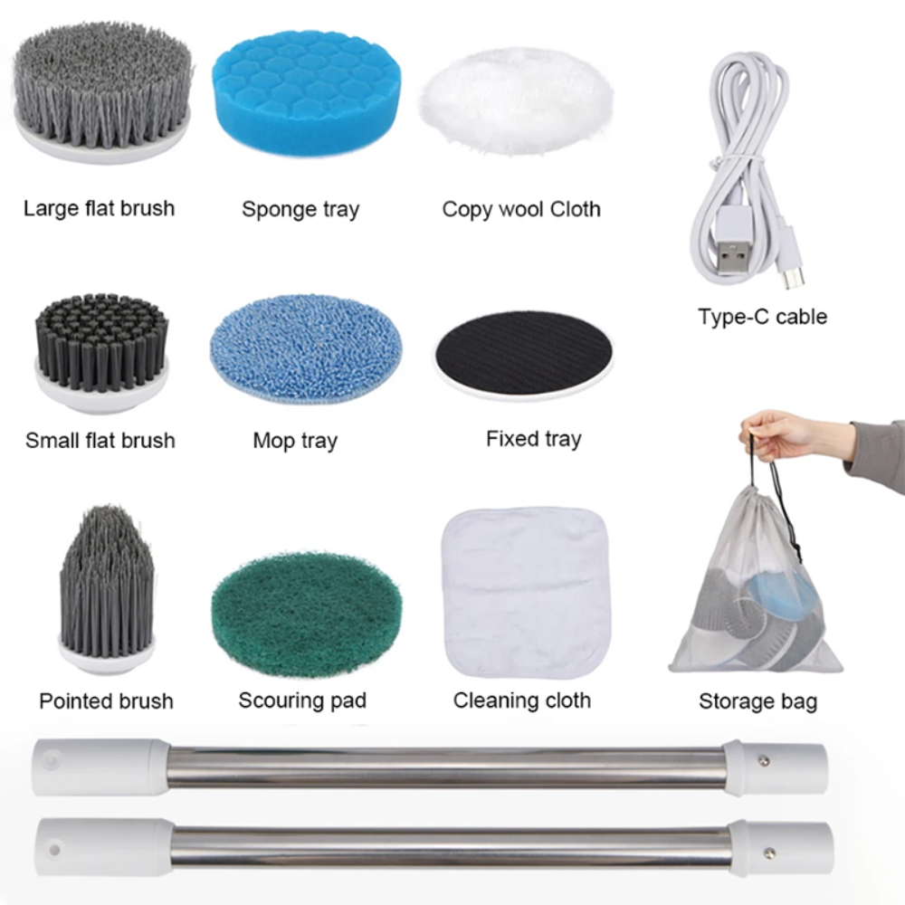 8-in-1 Multifunctional Electric Cleaning Brush for a Sparkling Home