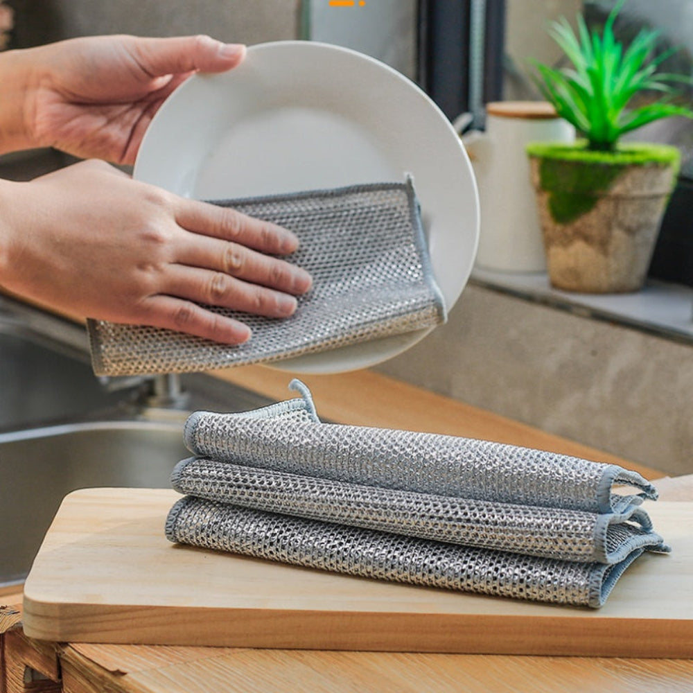 Double-layer Steel Wire Cloth Cleaning Cloths