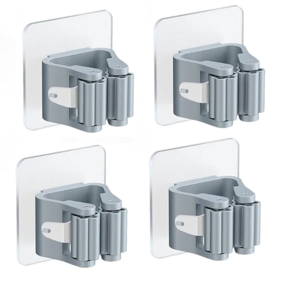 4PCS Wall Mounted Mop Organizer Holder