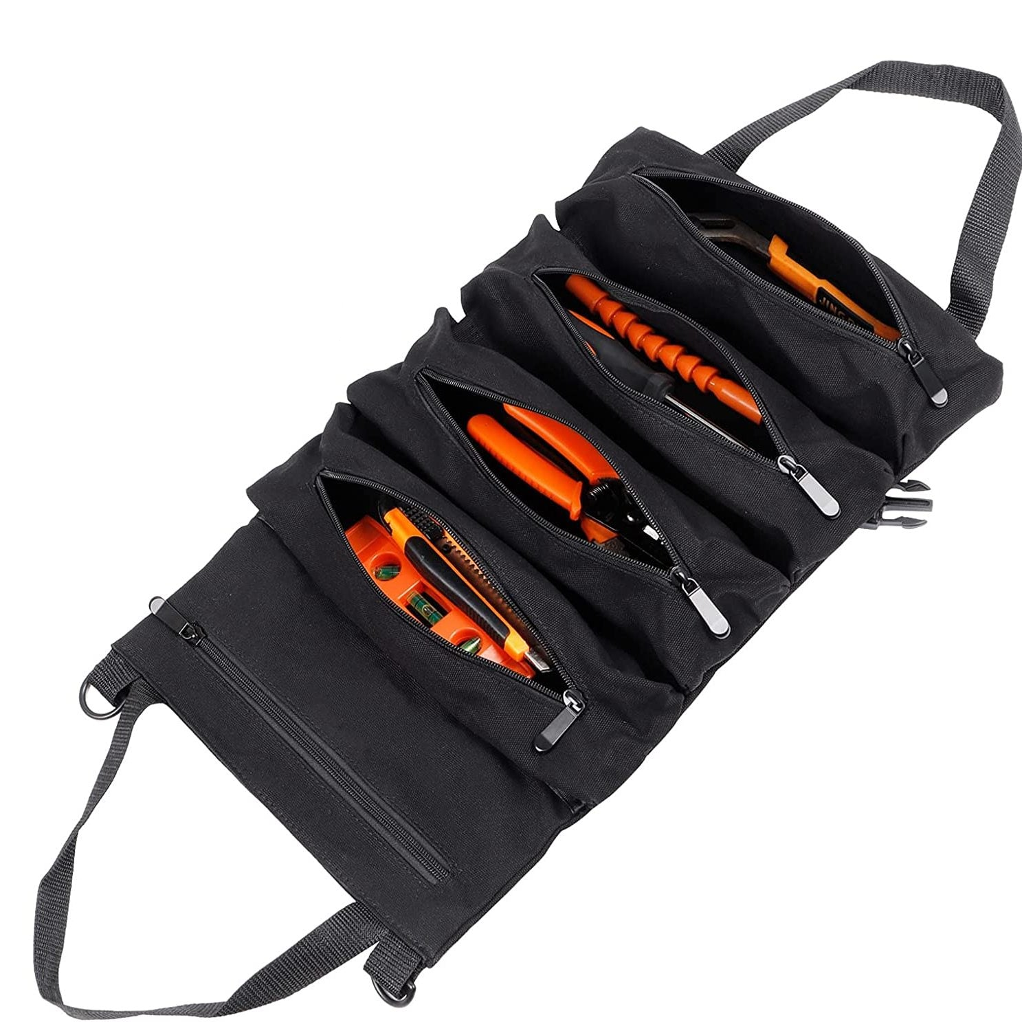 Canvas Tool Organizer Car First Aid Kit Wrap Roll Storage Case