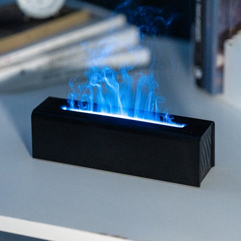 Colorful Simulation Flame Humidification Diffuser - USB Plug