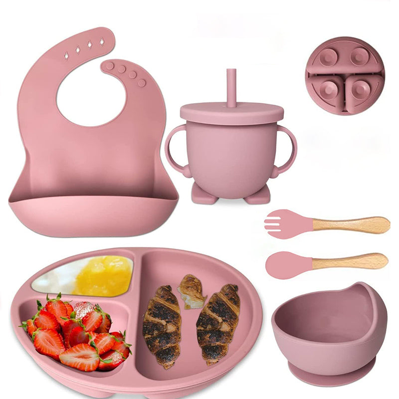 6-Piece Silicone Children's Meal Training Set Cutlery