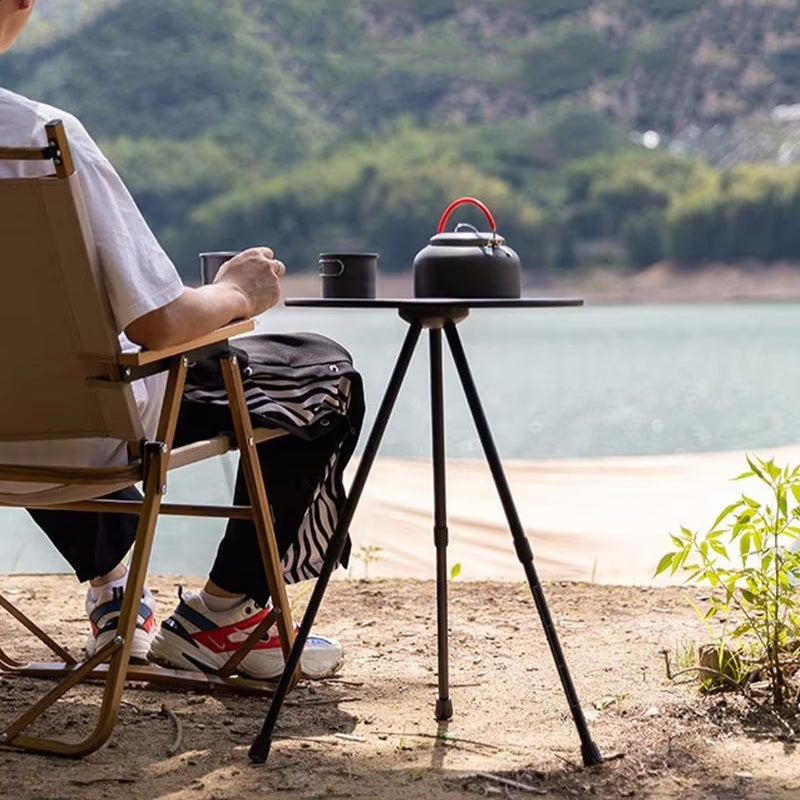 Ultralight Portable Folding Camping Round Table with Optional Light Stand