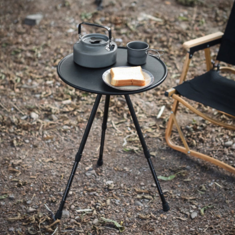 Ultralight Portable Folding Camping Round Table with Optional Light Stand