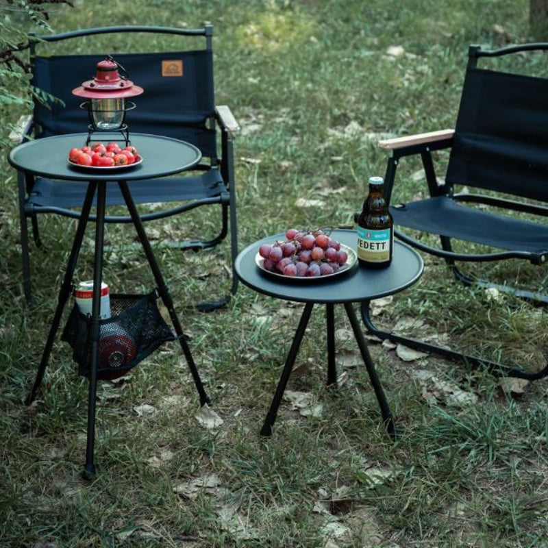 Ultralight Portable Folding Camping Round Table with Optional Light Stand