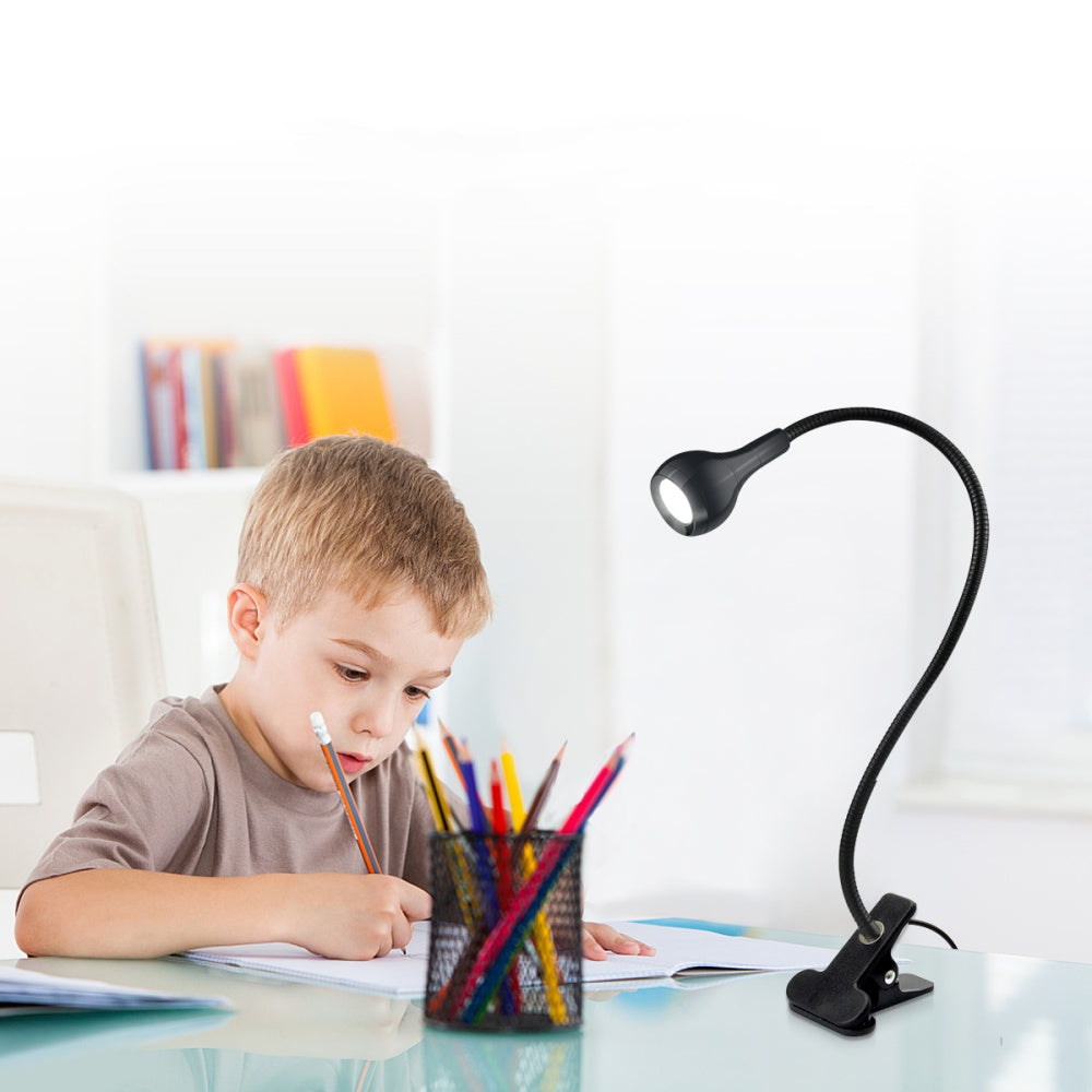 Flexible USB Power Reading Book Light With Holder Clip