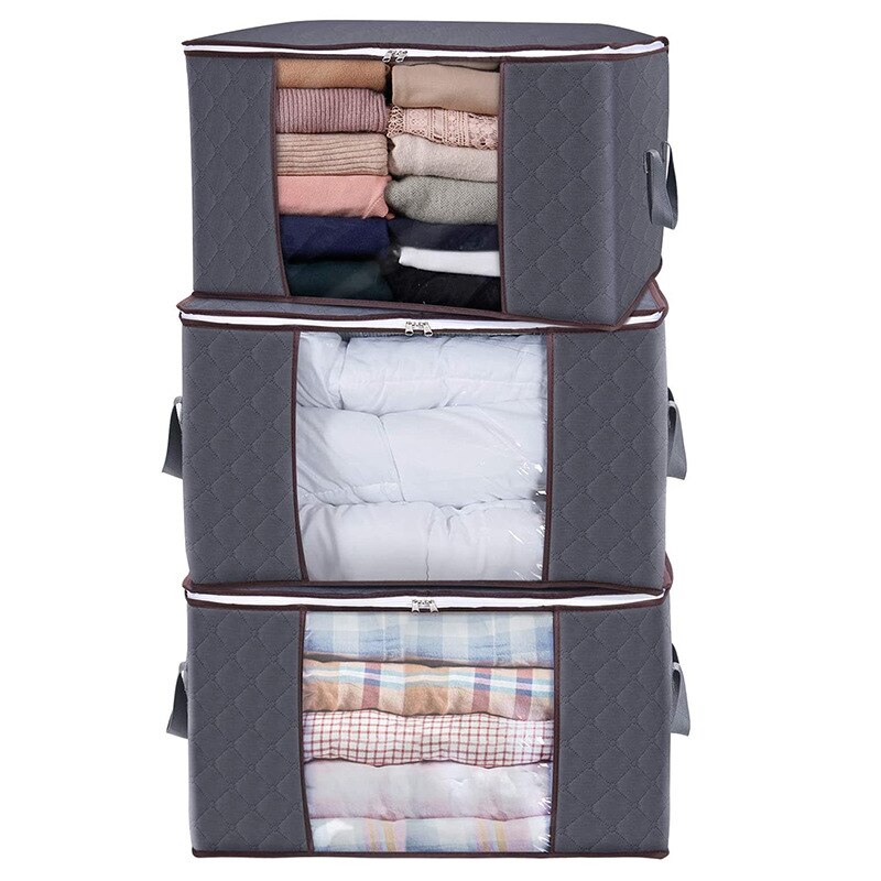 6-Piece Foldable Fabric Clothes Storage Container Bags
