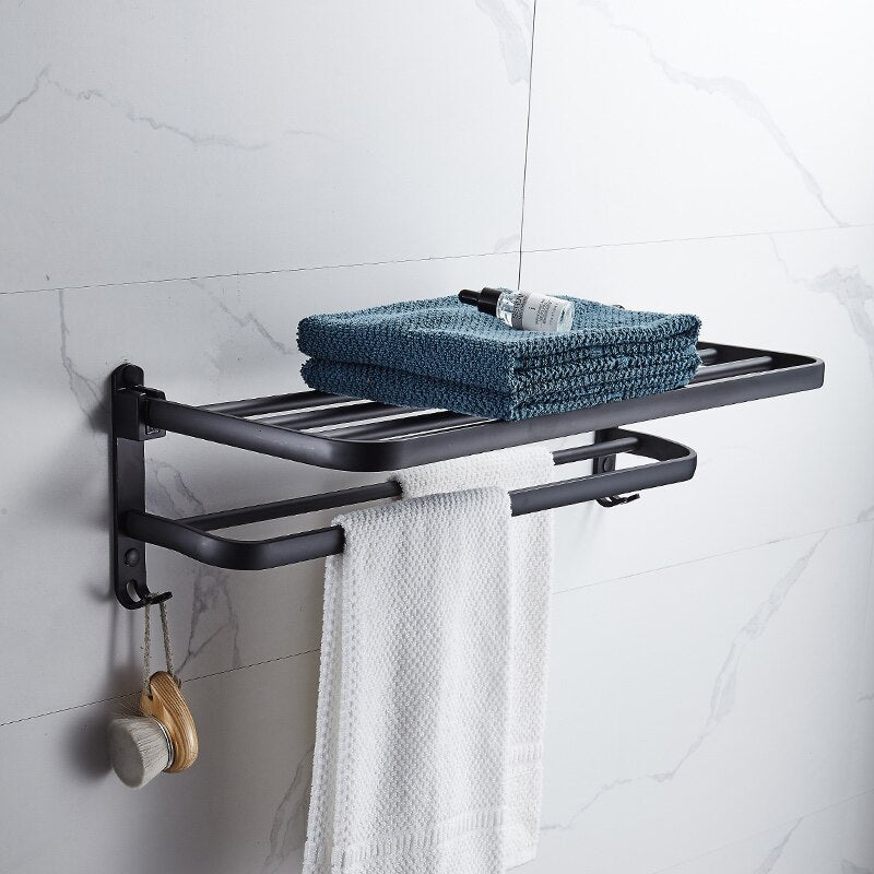 Wall Mount Foldable AluminumTowel Rack