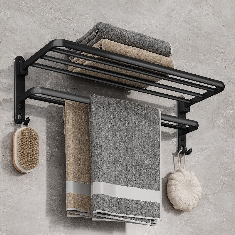 Wall Mount Foldable AluminumTowel Rack