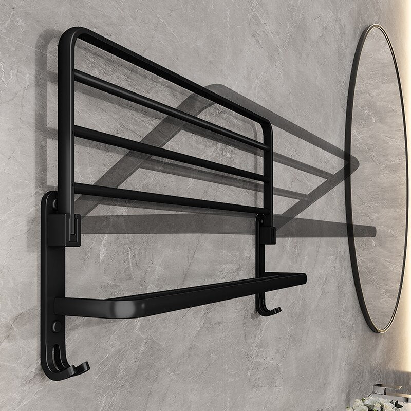 Wall Mount Foldable AluminumTowel Rack