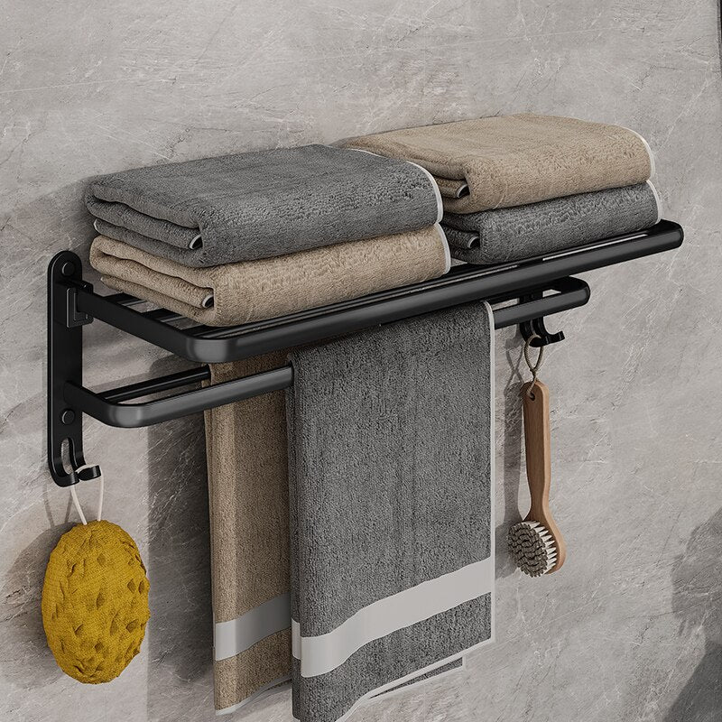 Wall Mount Foldable AluminumTowel Rack