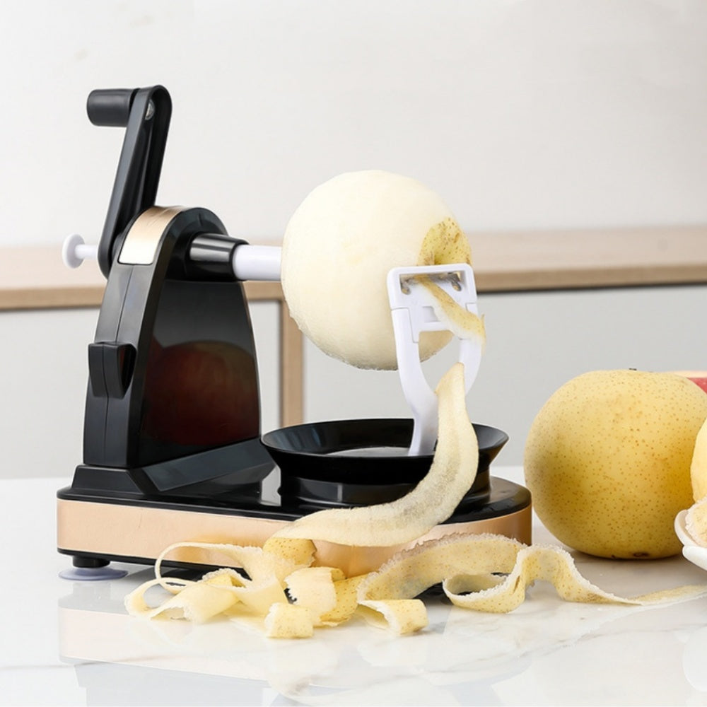 Multi-Function Hand-Cranked Fruit Peeler and Slicer