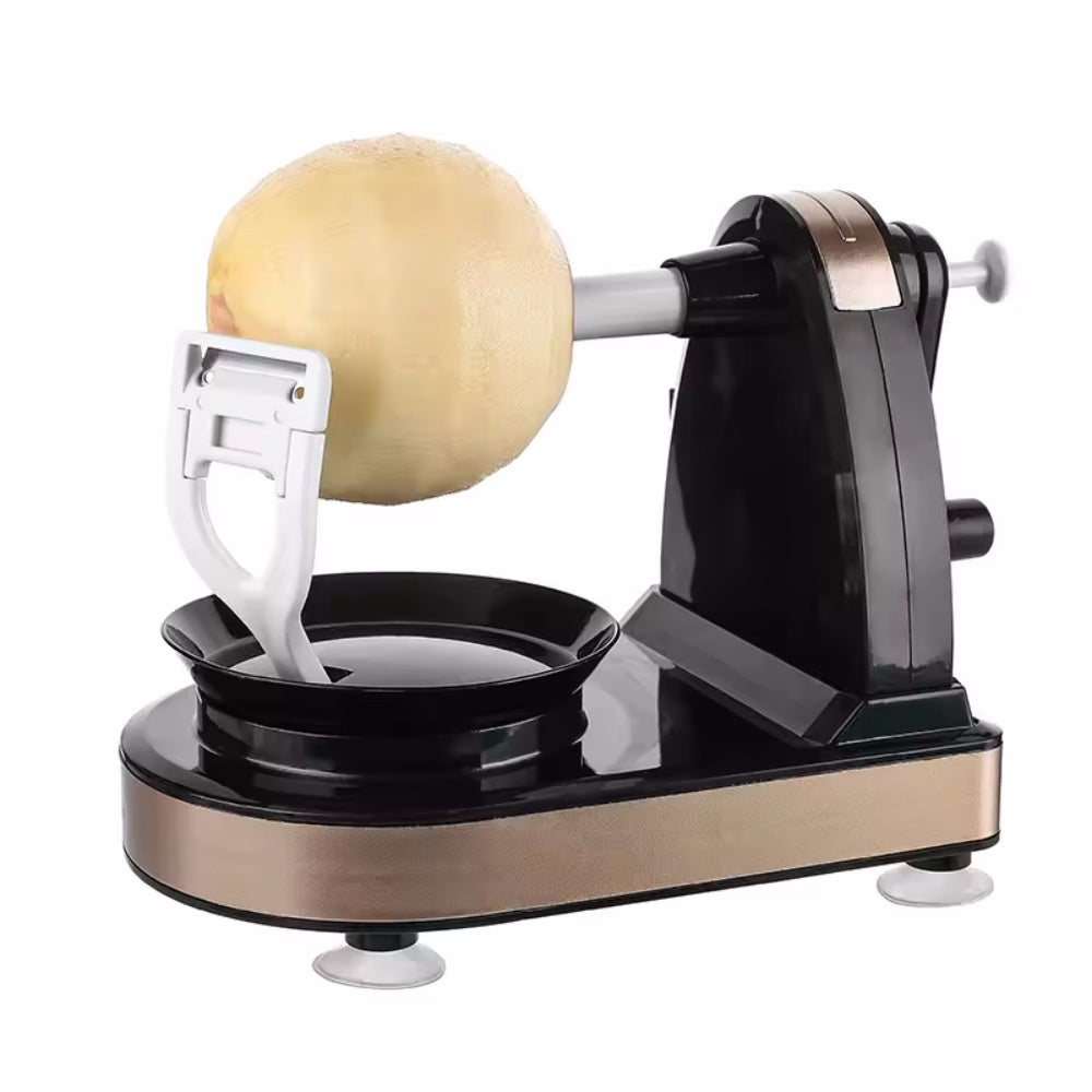 Multi-Function Hand-Cranked Fruit Peeler and Slicer
